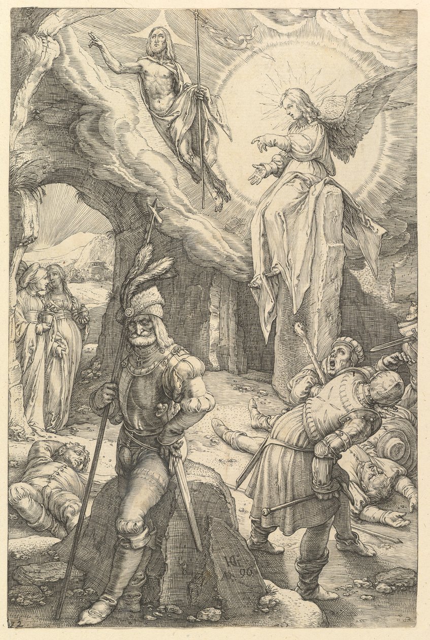Ylösnousemus, Kristuksen kärsimys, 1596. tekijältä Hendrik Goltzius