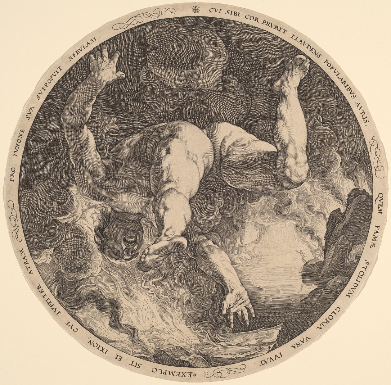 Ixion tekijältä Hendrik Goltzius, after Cornelis Cornelisz van Haarlem