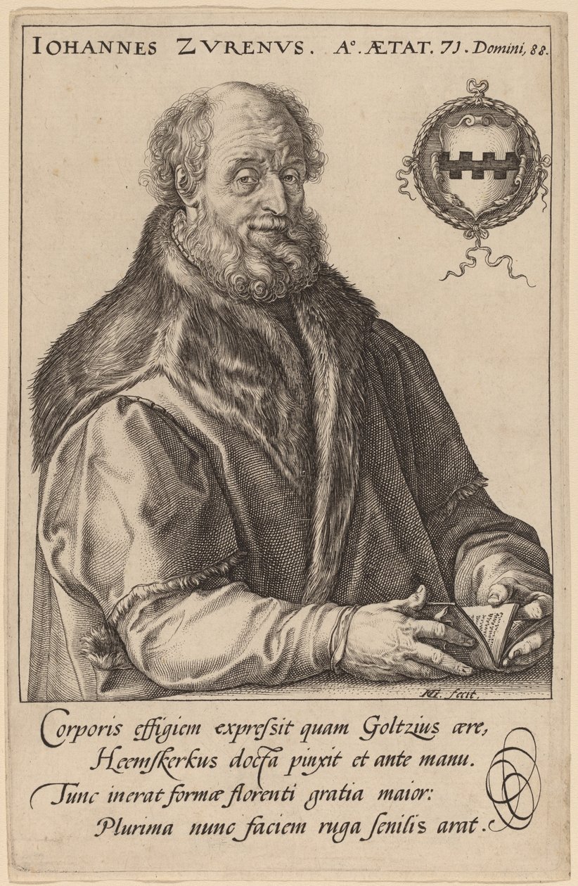 Johannes Zurenus (Jan van Zuren) tekijältä Hendrik Goltzius after Maerten van Heemskerck