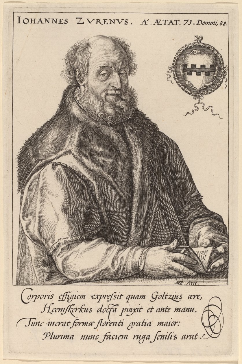 Johannes Zurenus (Jan van Zuren) tekijältä Hendrik Goltzius after Maerten van Heemskerck