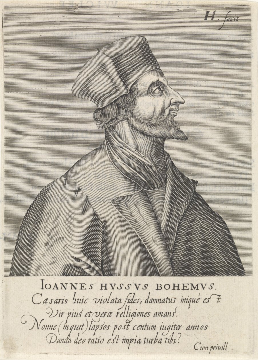 John Husin muotokuva, 1599 tekijältä Hendrik Hondius the Elder
