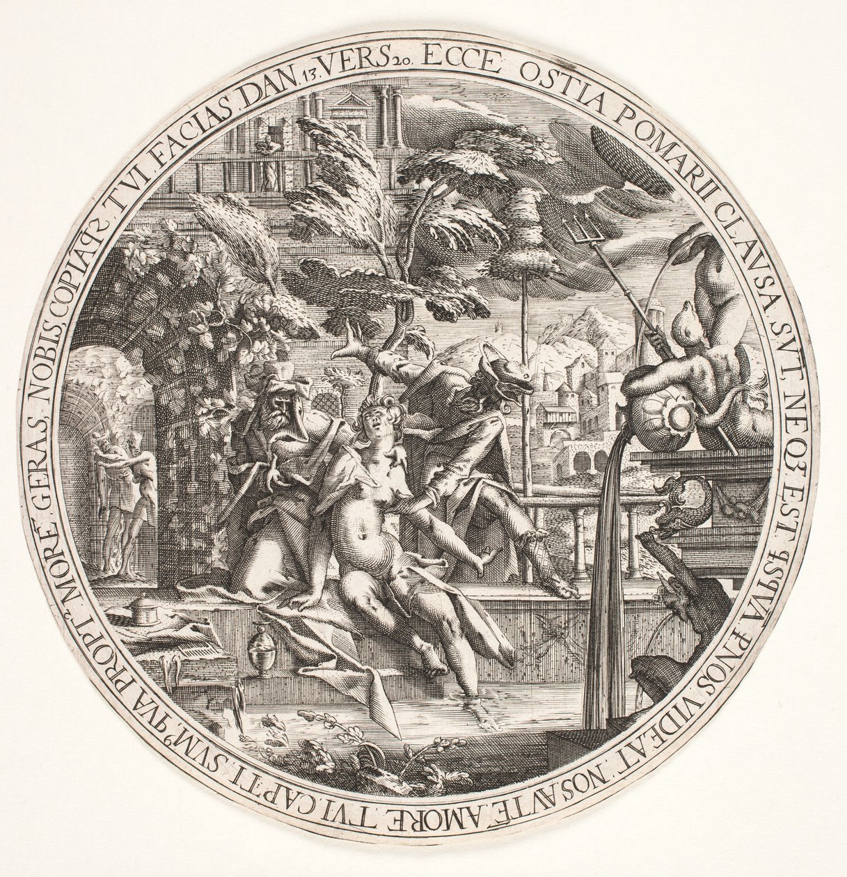 Susanna kylvyssä tekijältä Hendrik I Hondius