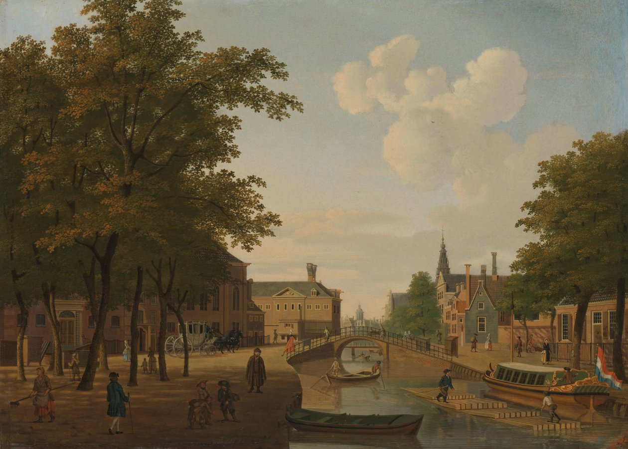 Näkymä Amsterdamin Houtmarktille tekijältä Hendrik Keun