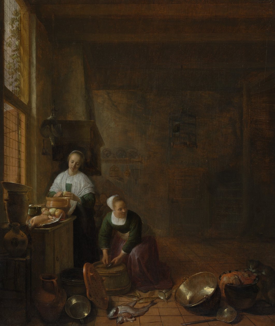 Keittiö, n. 1643. tekijältä Hendrik Martensz. Sorgh