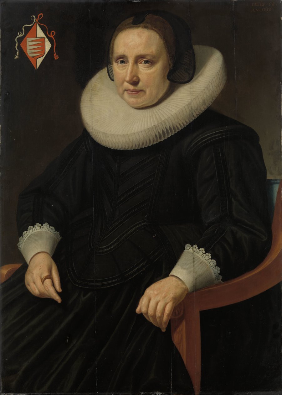 Antonius Antonides van der Lindenin toisen vaimon Sara Sweerts de Weertin muotokuva tekijältä Hendrik Meerman