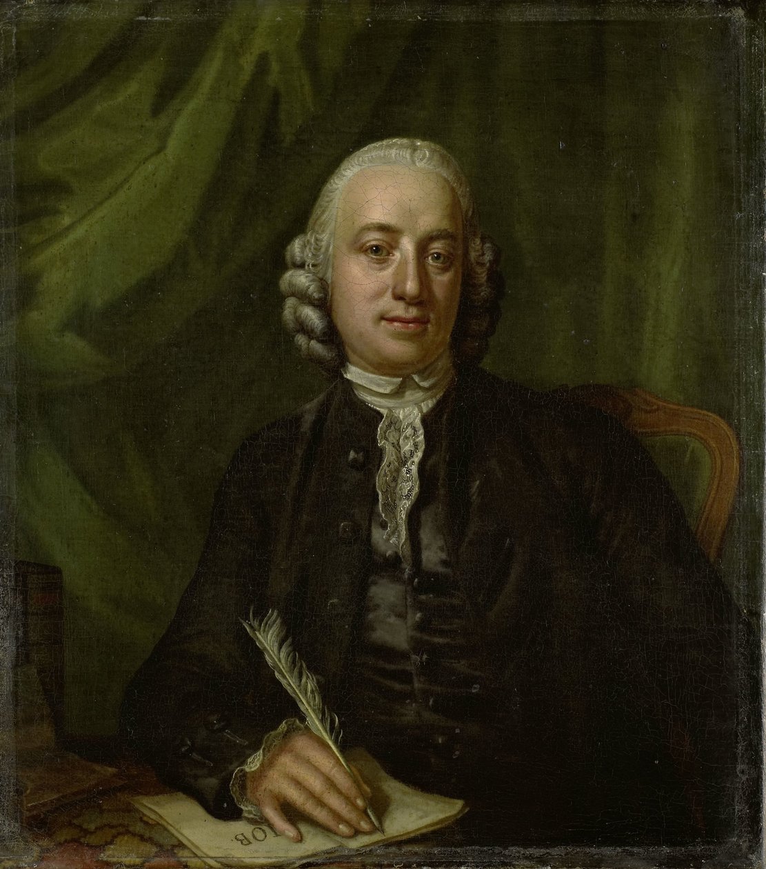 Pieter Meijerin muotokuva, kustantaja ja kirjakauppias Amsterdamissa tekijältä Hendrik Pothoven (attributed to)