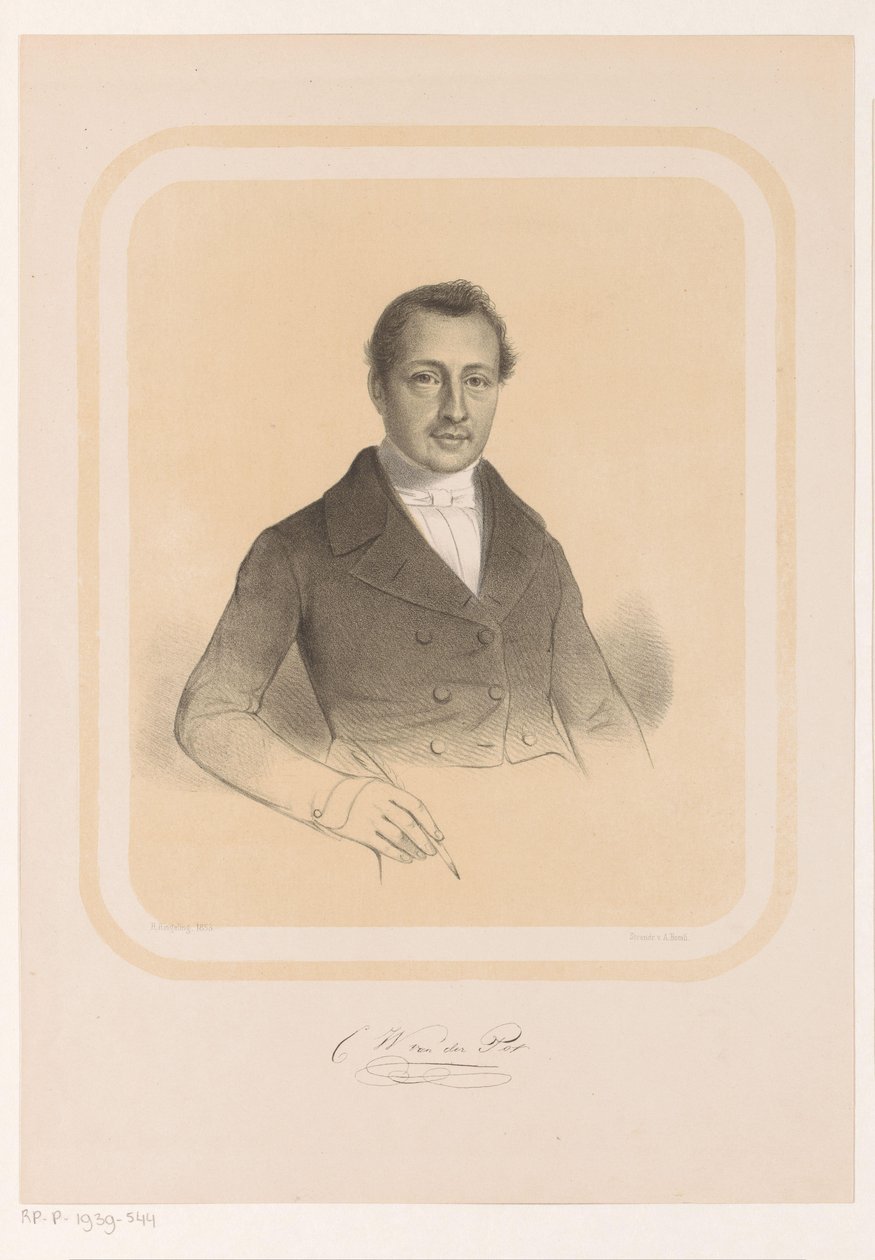 Combertus Willem van der Potin muotokuva C.W. van der Pot (otsikko esineessä) tekijältä Hendrik Ringeling