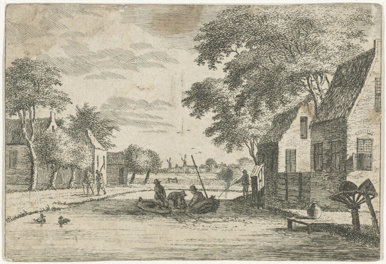 Vista del poble amb acabat de pescador tekijältä Hendrik Roosing