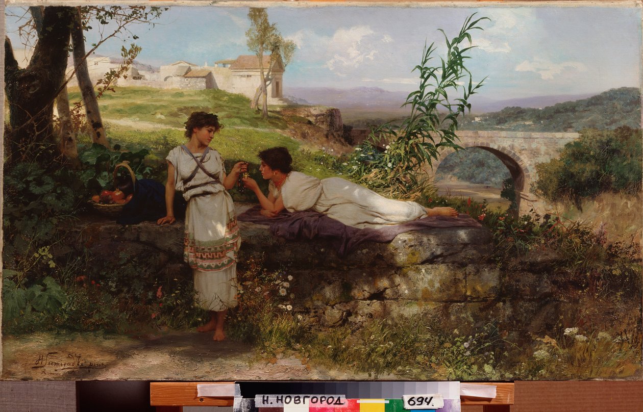 Talisman. Henryk Siemiradzkin (1843-1902) maalaus, öljy kankaalle, noin 1890. Puolalainen taide tekijältä Henryk Siemiradzki