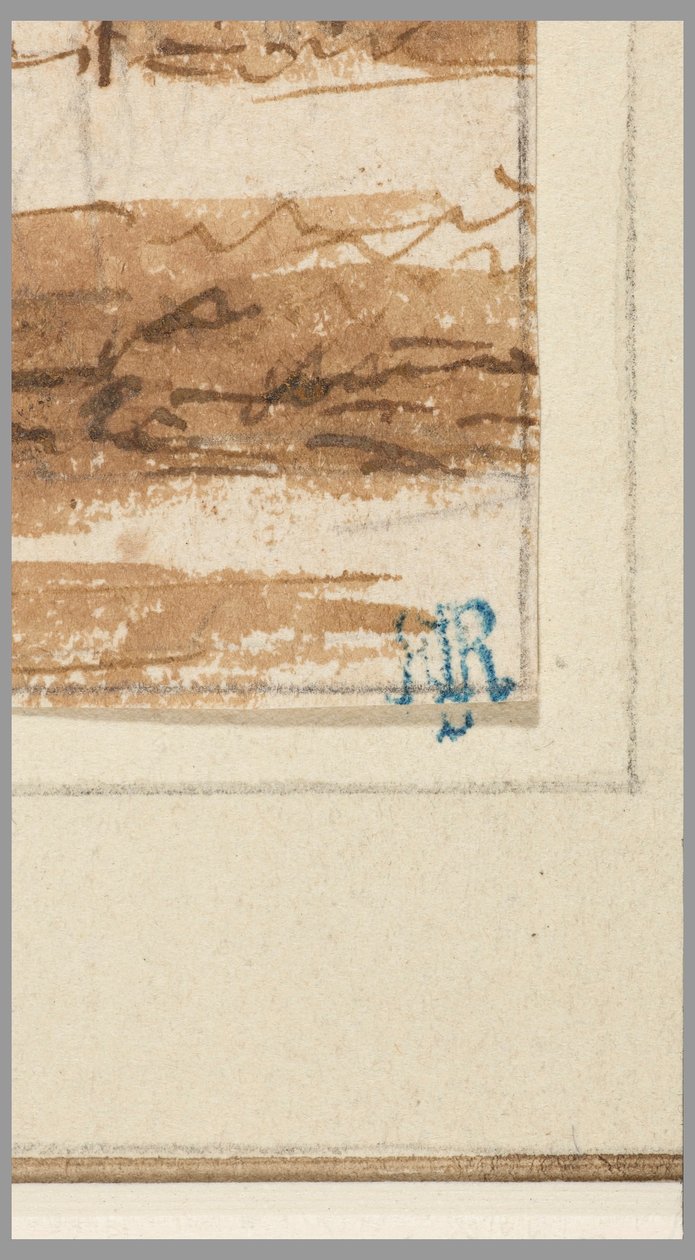 Piirros, kaupunki kanavan varrella, 1750-70 tekijältä Hendrik Spilman