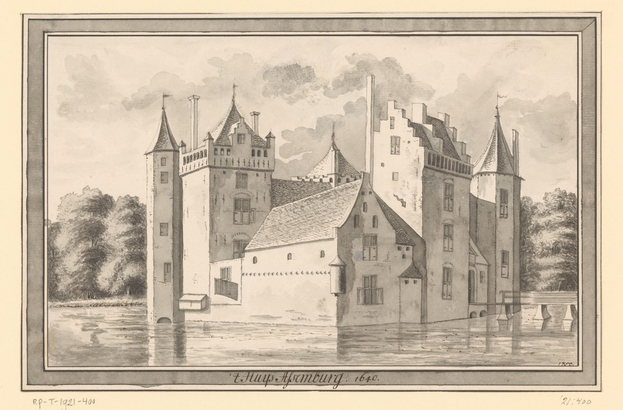 Näkymä Assumburgin linnalle Heemskerkin lähellä, 1640 