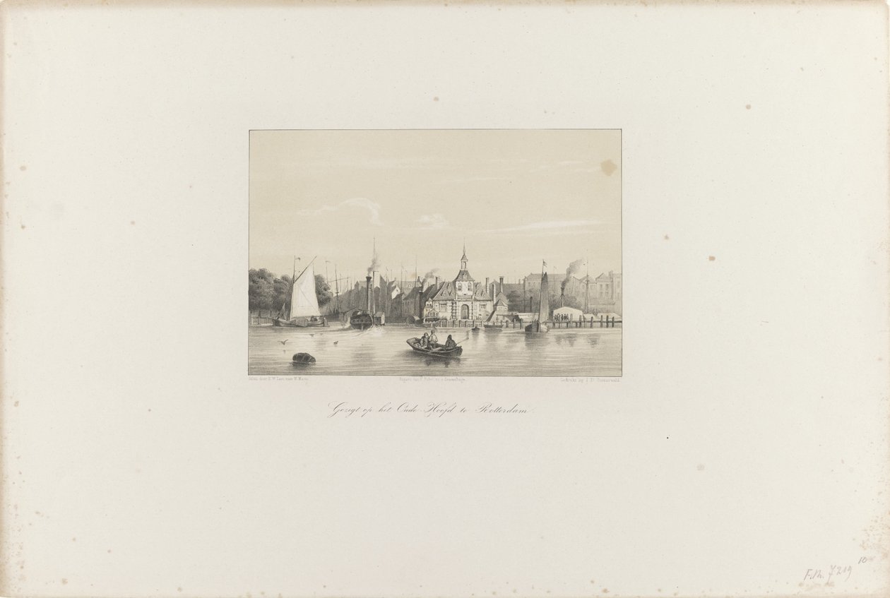 Näkymä Oude Hoofdista Rotterdamissa, 1854 Näkymä Oude Hoofdista Rotterdamissa (otsikko esineessä) Toonkunstin edistämisyhdistys, sen musiikkifestivaali ja Rotterdamin kaupunki. muisto vuodelta 1854 (sarjan nimi esineessä) tekijältä Hendrik Wilhelmus Last