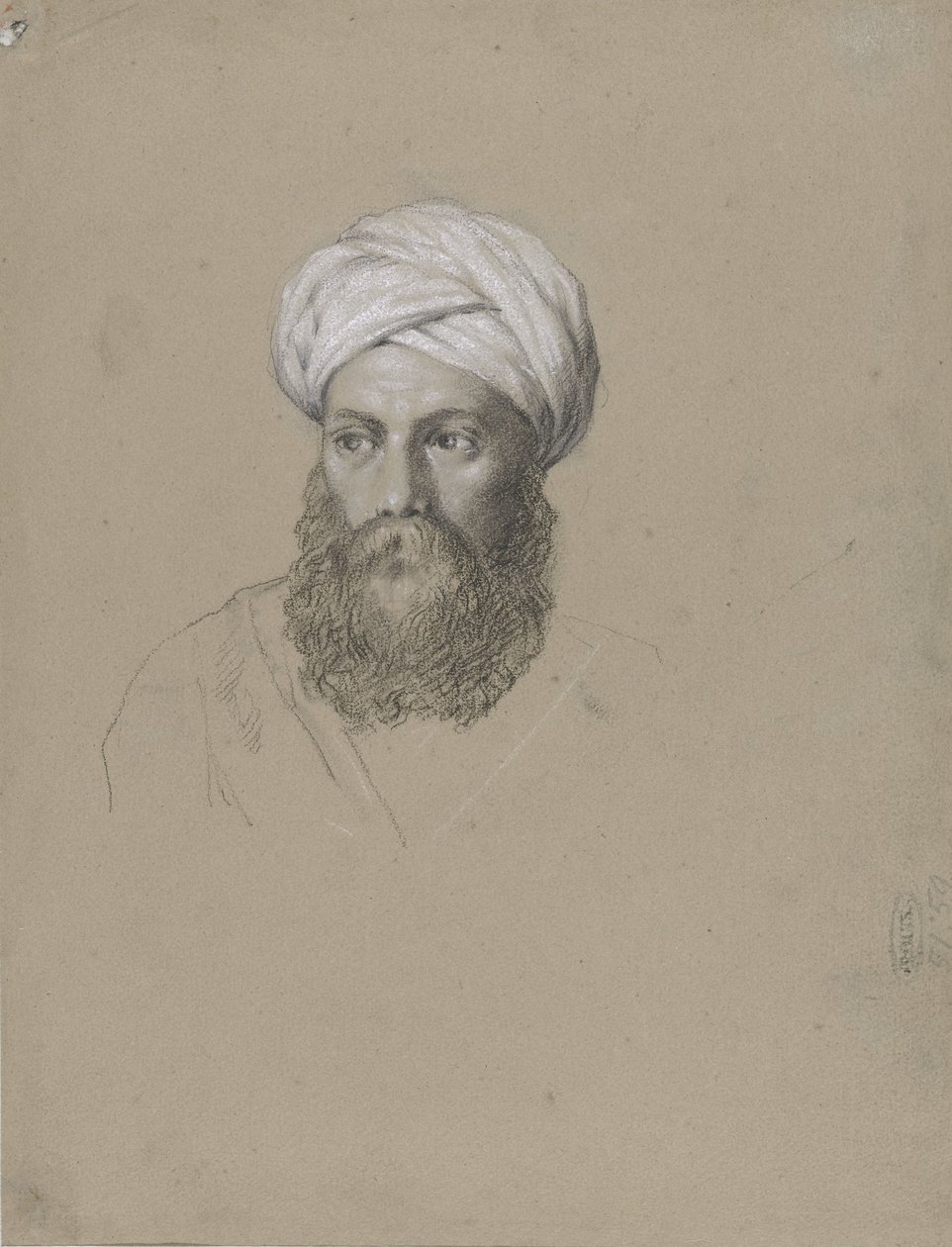 Arabien pää turbaanin kanssa tekijältä Hendrik Willem Cramer
