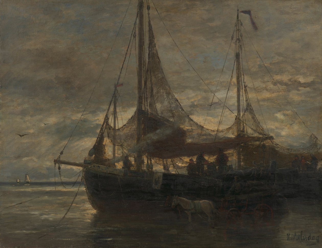 hollanniksi: Evening Evening tekijältä Hendrik Willem Mesdag