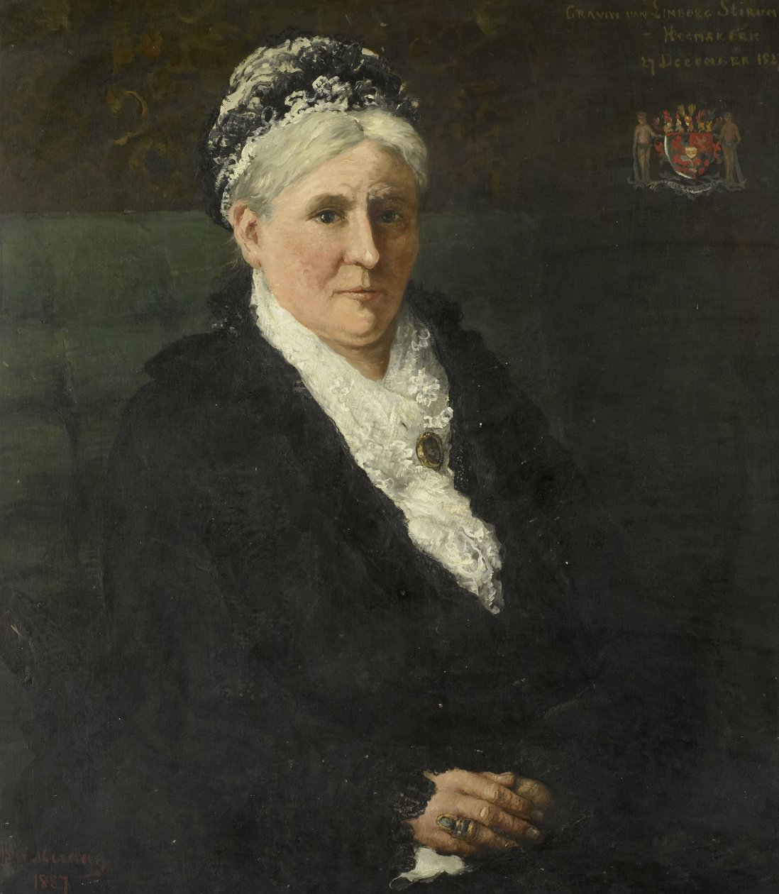 Maria Hermina Heemskerk (1827-1908). Menno David Graaf van Limburg Stirumin vaimo tekijältä Hendrik Willem Mesdag