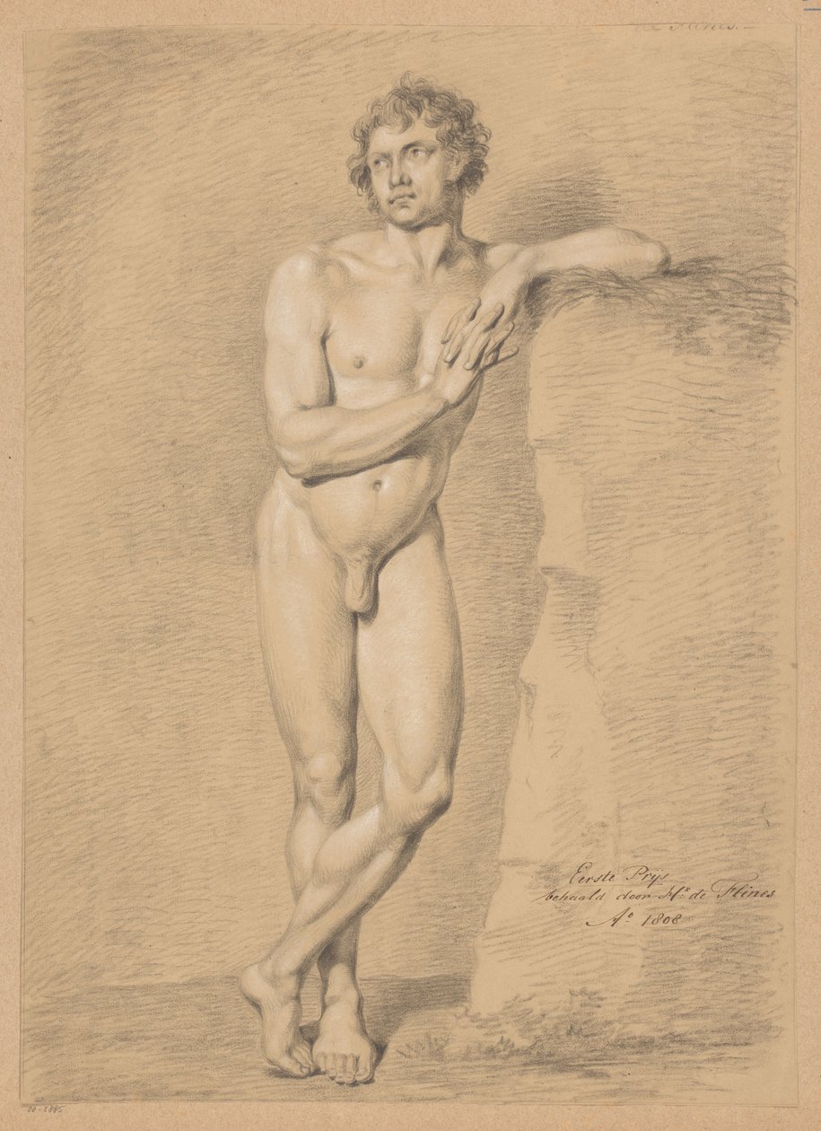 Seisova miesalasti edestä katsottuna (1. palkinto 1808) tekijältä Hendrik de Flines