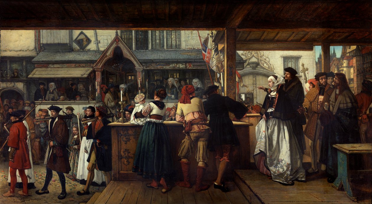 Albrecht Dürer vierailee Antwerpenissä vuonna 1520 tekijältä Hendrik or Henri Leys