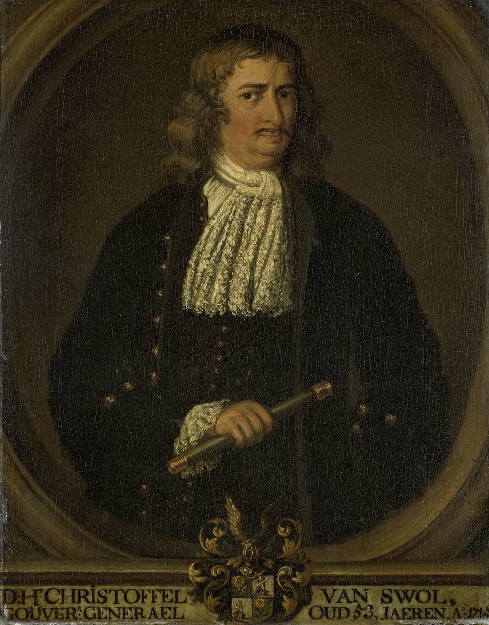 Muotokuva Christoffel van Swollista (Swol, Zwol), Hollannin Itä-Intian kenraalikuvernööri tekijältä Hendrik van den Bosch (copy after)