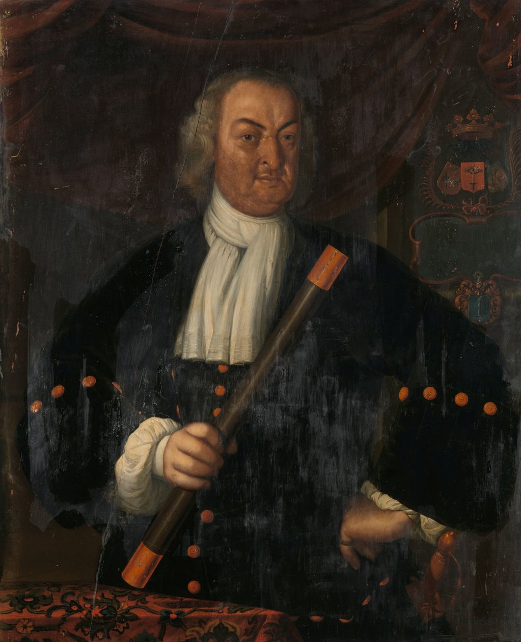Hendrik Swaardecroon (1718-1725) Muotokuva Hendrik Swaardecroonista (Hendrick Zwaardecroon), Alankomaiden Itä-Intian kenraalikuvernööri tekijältä Hendrik van den Bosch