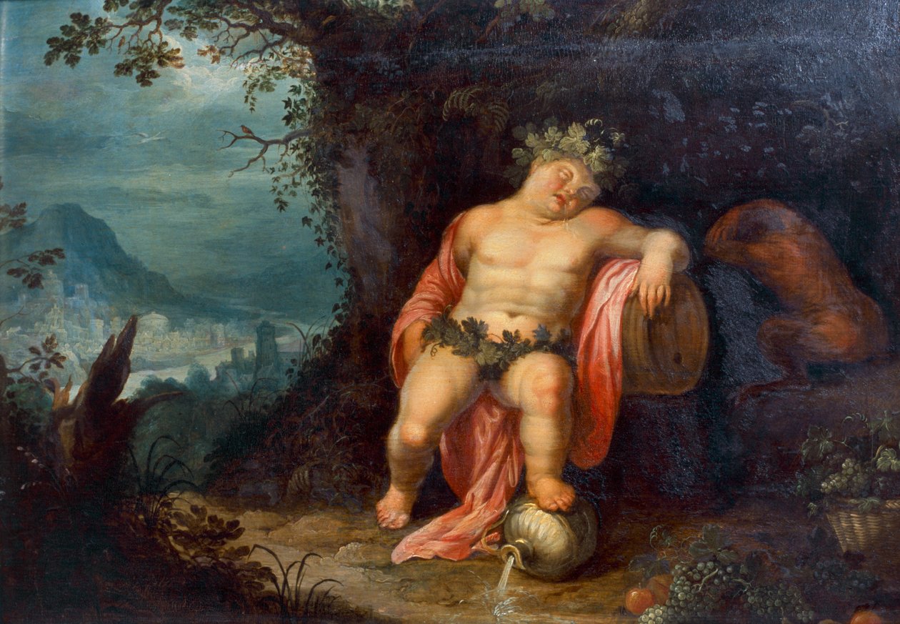 Bacchus Sleep (öljy kankaalle) tekijältä Hendrik van the Elder Balen
