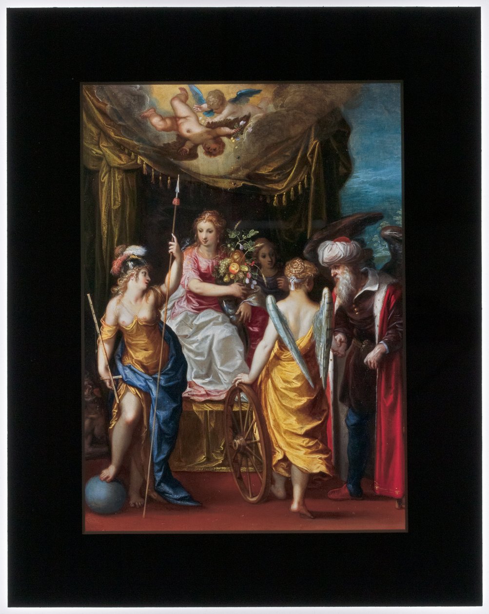 Minerva, yltäkylläisyys ja onni tekijältä Hendrik van the Elder Balen