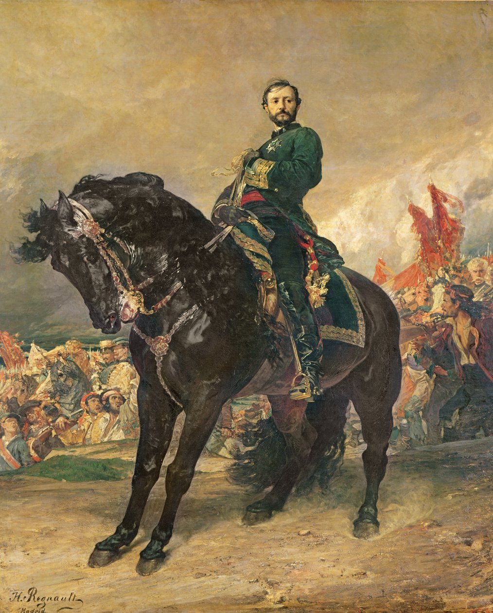 Juan Prim y Prats (1814-70) 8. lokakuuta 1868, 1869 tekijältä Henri Alexandre Georges Regnault