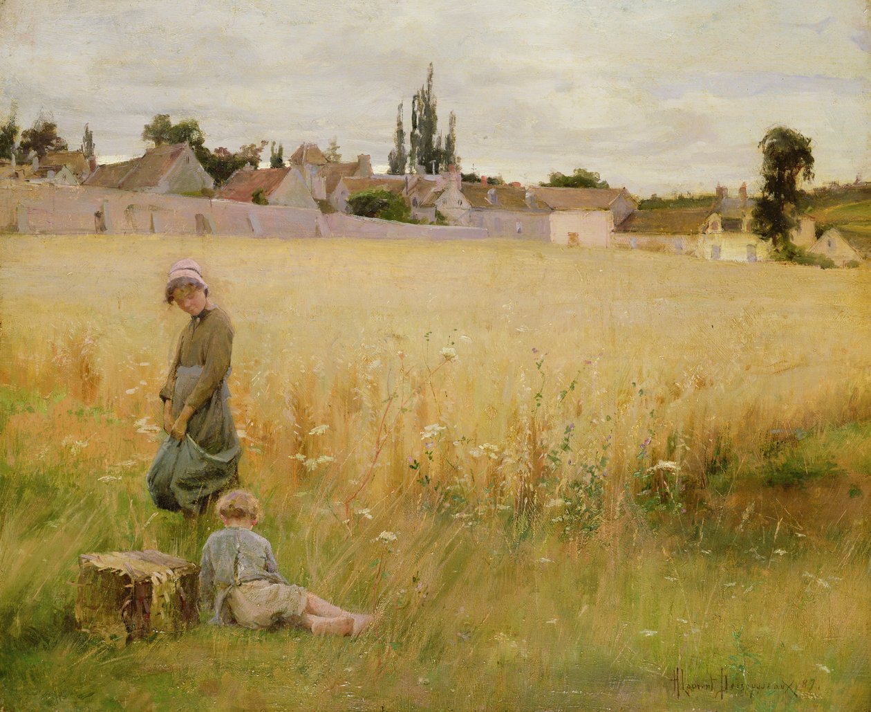Kesäniitty, 1887 tekijältä Henri Alphonse Louis Laurent Desrousseaux