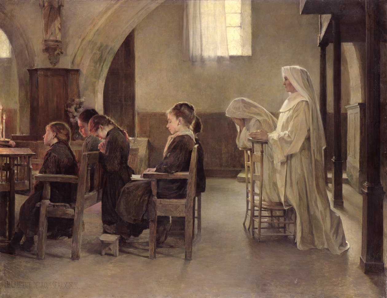 Ensimmäisen ehtoollisen aatto, ennen vuotta 1890 tekijältä Henri Alphonse Louis Laurent Desrousseaux