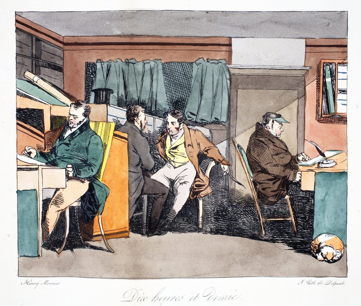 Dix heures et demie, kuvitus Henri Monnierin teoksesta 