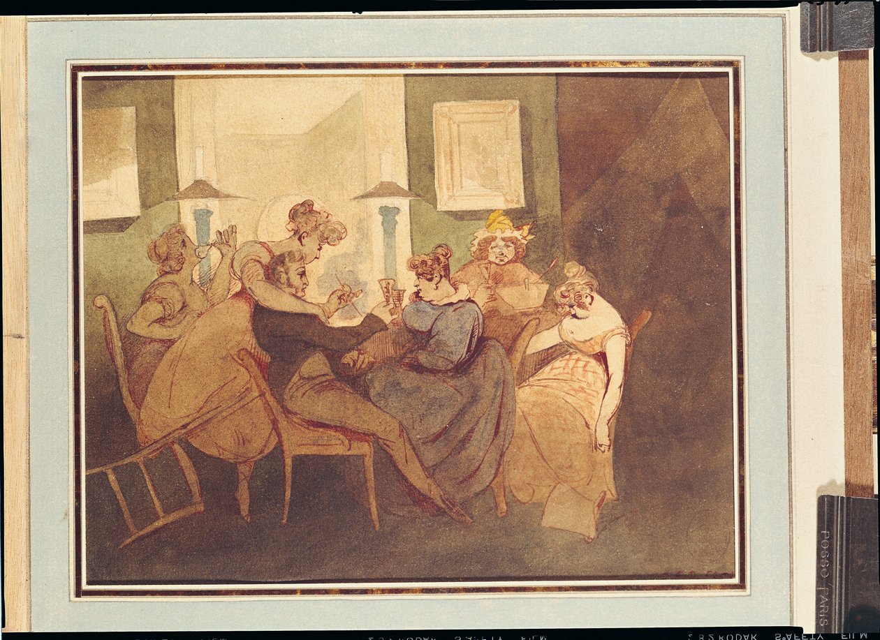 Korttipeli, vuoden 1830 jälkeen tekijältä Henri Bonaventure Monnier