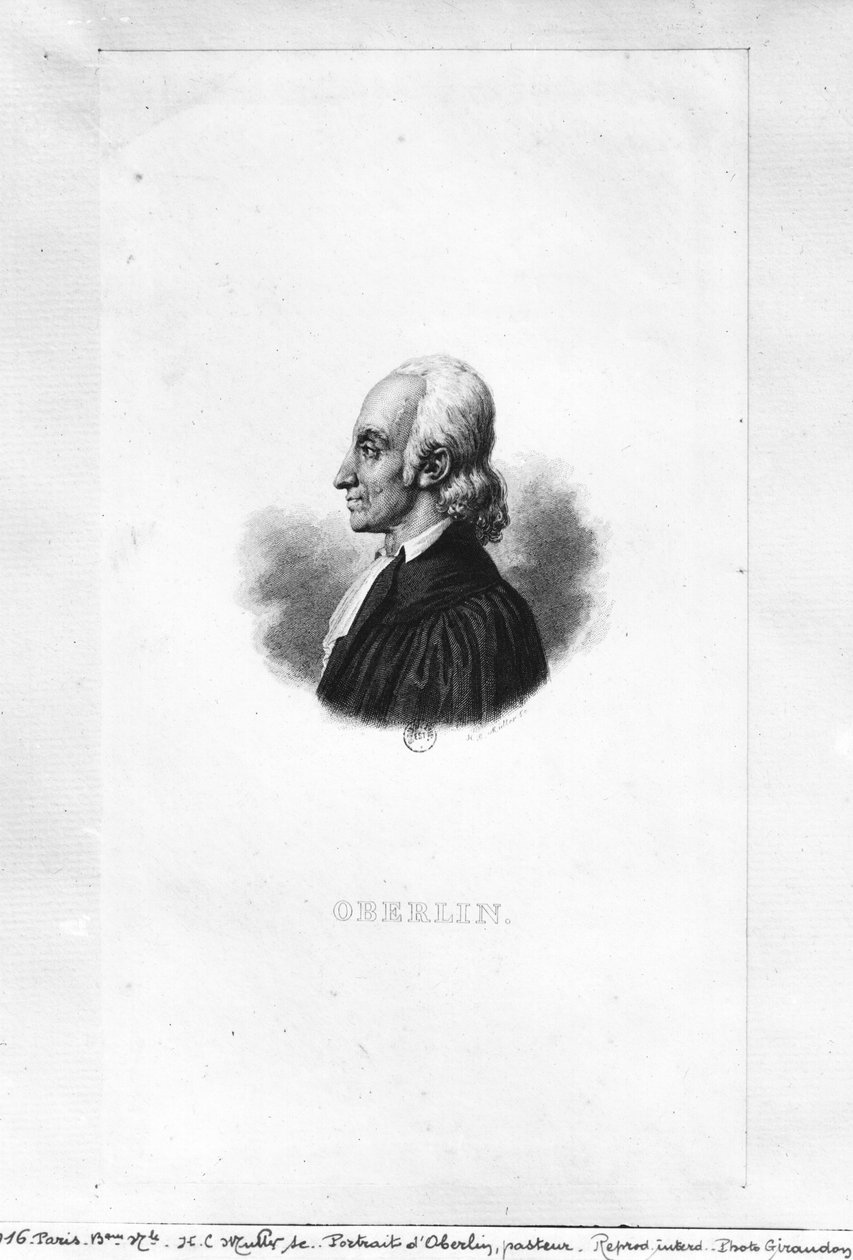 Jean Frederic Oberlinin (1740-1846) muotokuva tekijältä Henri Charles Muller