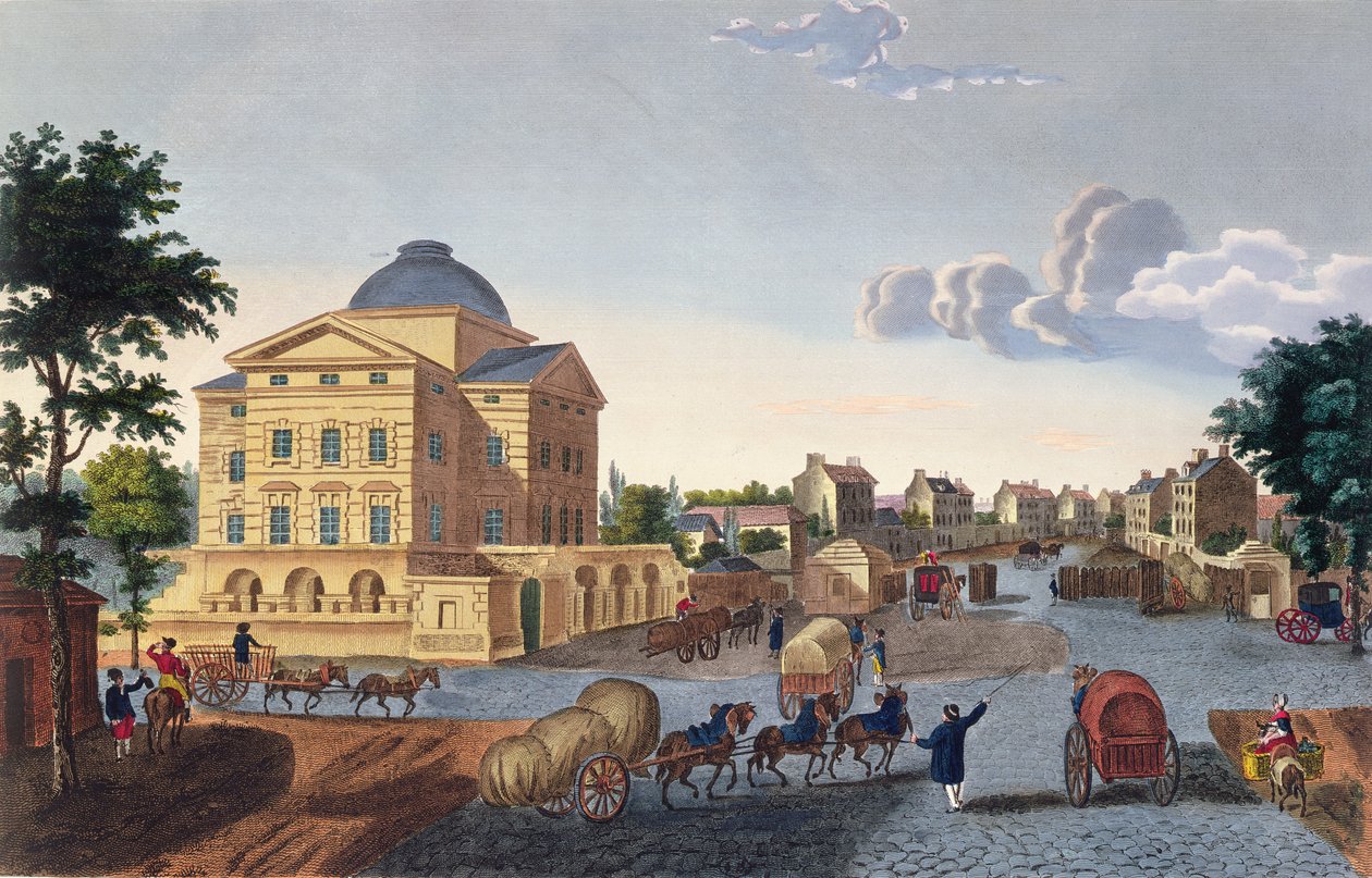 Barriere du Roule, n. 1815-20 (värikaiverrus) tekijältä Henri Courvoisier Voisin