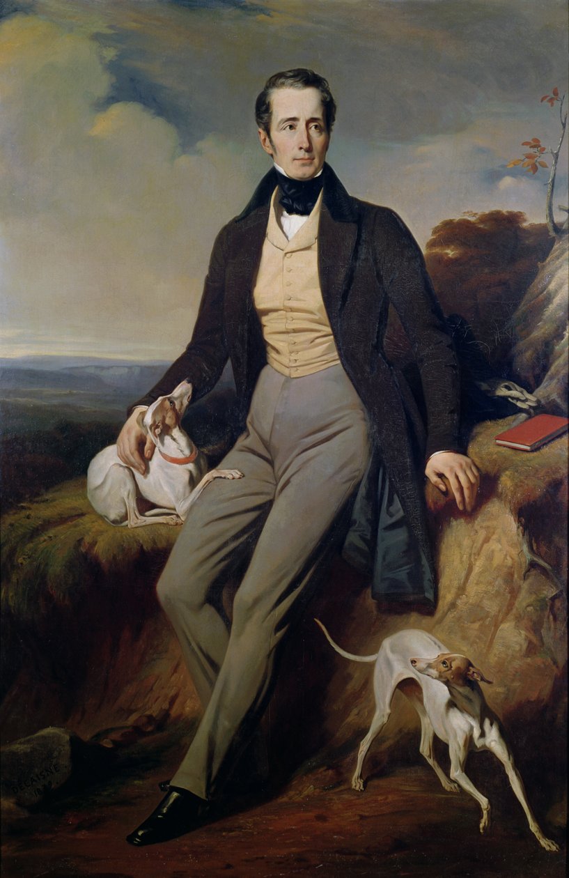Alphonse de Lamartinen (1790-1869) muotokuva 1830 tekijältä Henri Decaisne