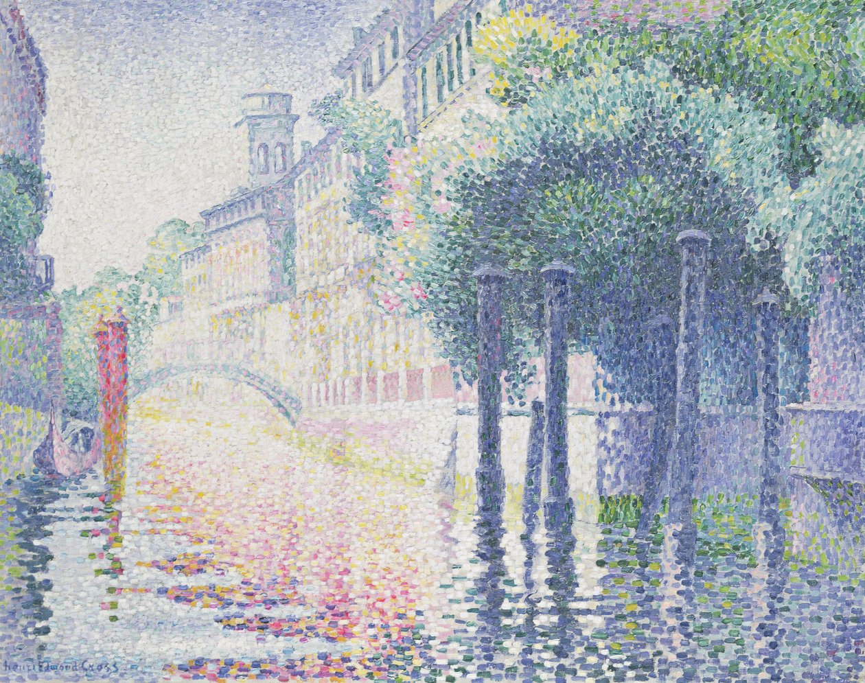 Rio San Trovaso, Venetsia, 1903-4 tekijältä Henri Edmond Cross