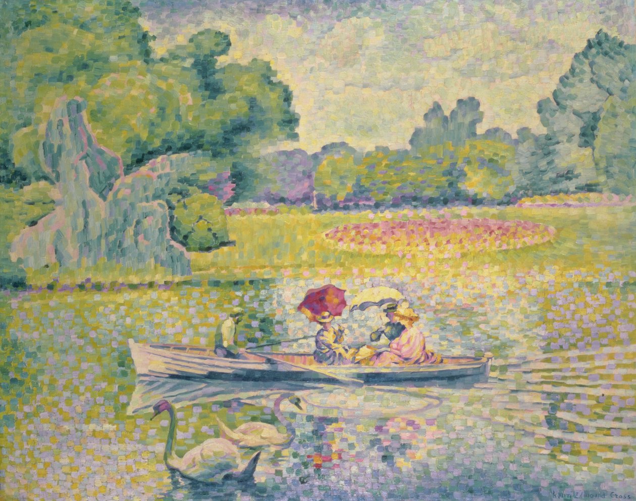 Boulognen puiston kävelykatu, noin 1906. tekijältä Henri Edmond Cross