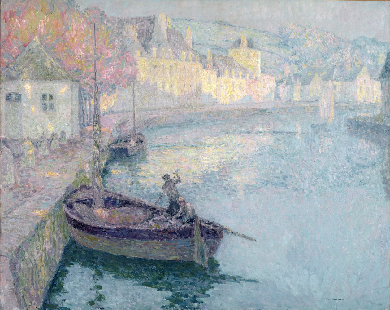 Clear Morning, Quimperle, 1923 tekijältä Henri Eugene Augustin Le Sidaner