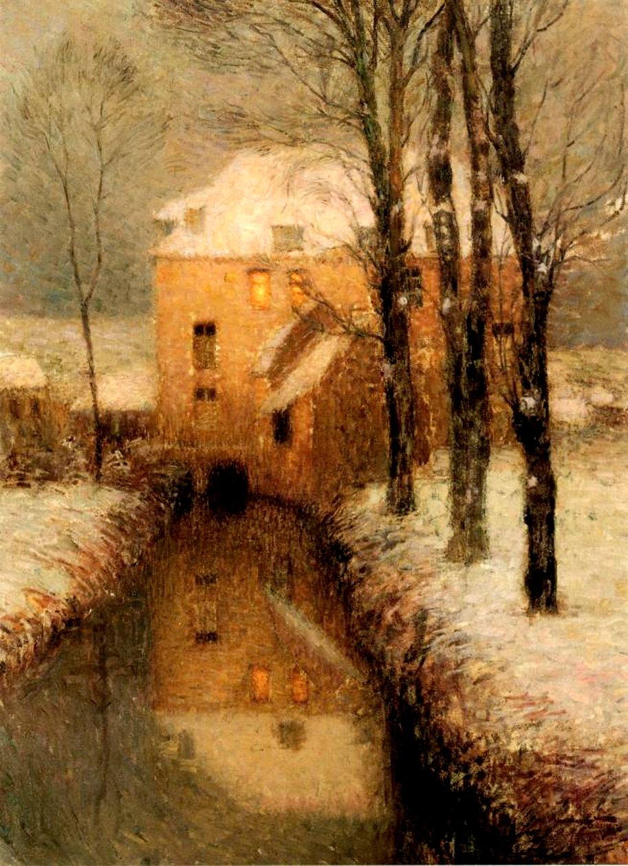 Kanava talvella, 1901 tekijältä Henri Eugene Augustin Le Sidaner
