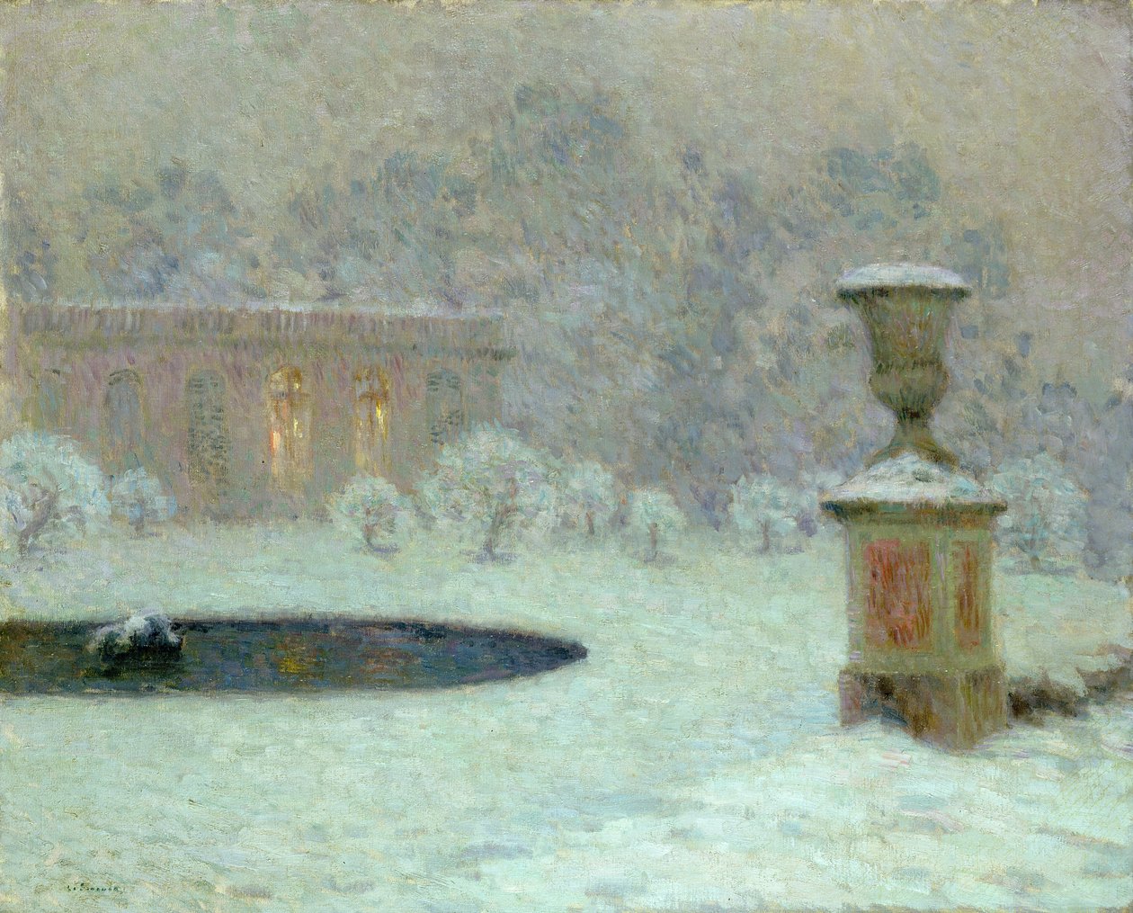 Trianon lumen alla, noin 1905 tekijältä Henri Eugene Augustin Le Sidaner
