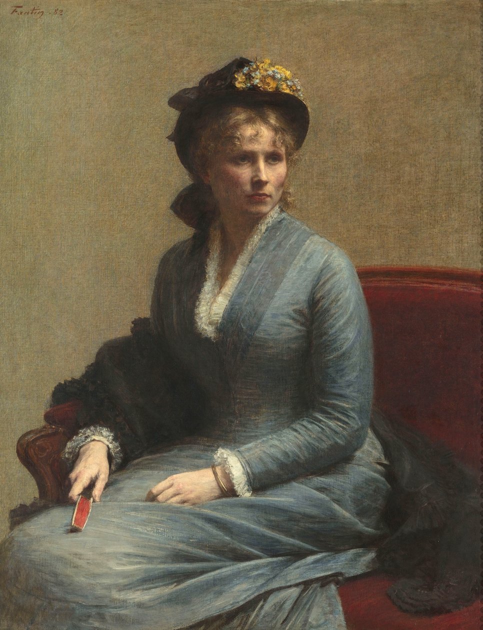 Retrato de Mlle C. D. [Charlotte Dubourg] tekijältä Ignace Henri Jean Fantin Latour