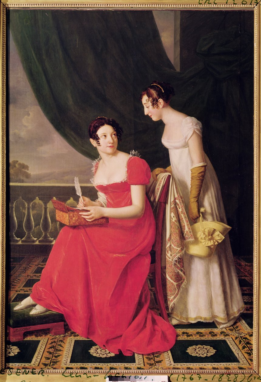 Madame Riesener ja hänen sisarensa, Madame Longroy, 1802 tekijältä Henri Francois Riesener