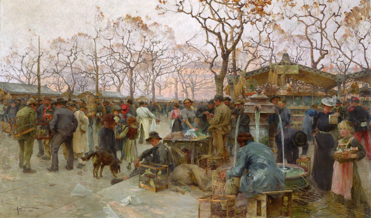Pariisin lintumarkkinat tekijältä Henri Gaston Darien
