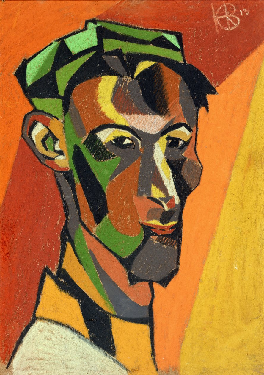 Omakuva, 1913 (pastelli paperille) tekijältä Henri Gaudier Brzeska
