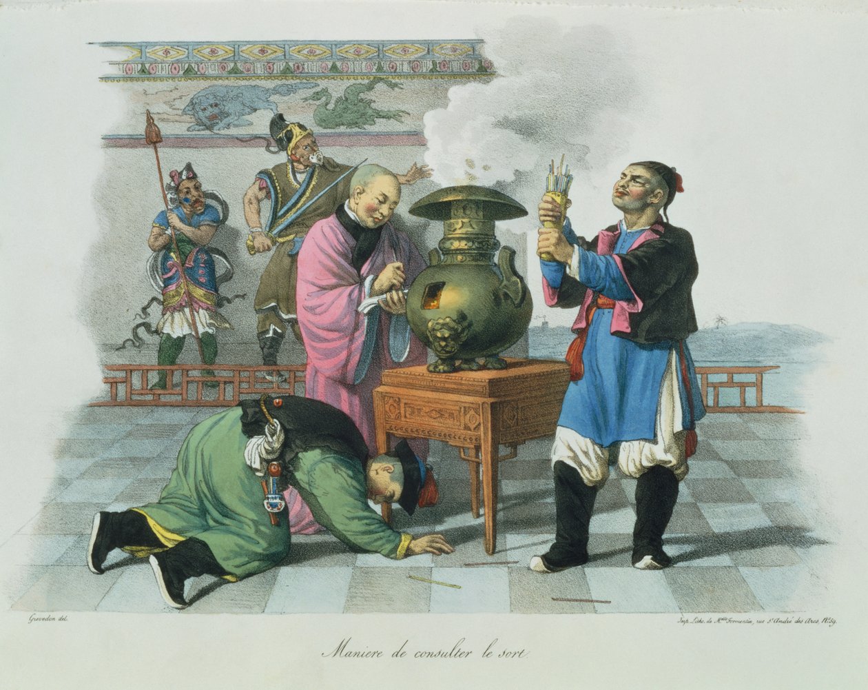Mlle:n kaivertama tapa kertoa tulevaisuudesta. Formentin, 1824-27 tekijältä Henri Grevedon