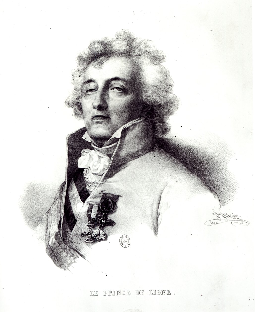 Marsalkka Charles-Josephin (1735-1814) Prinssin Line muotokuva tekijältä Henri Grevedon