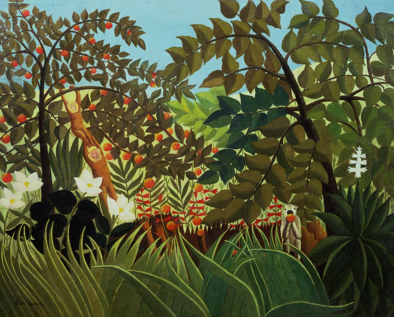 Eksoottinen maisema tekijältä Henri Rousseau
