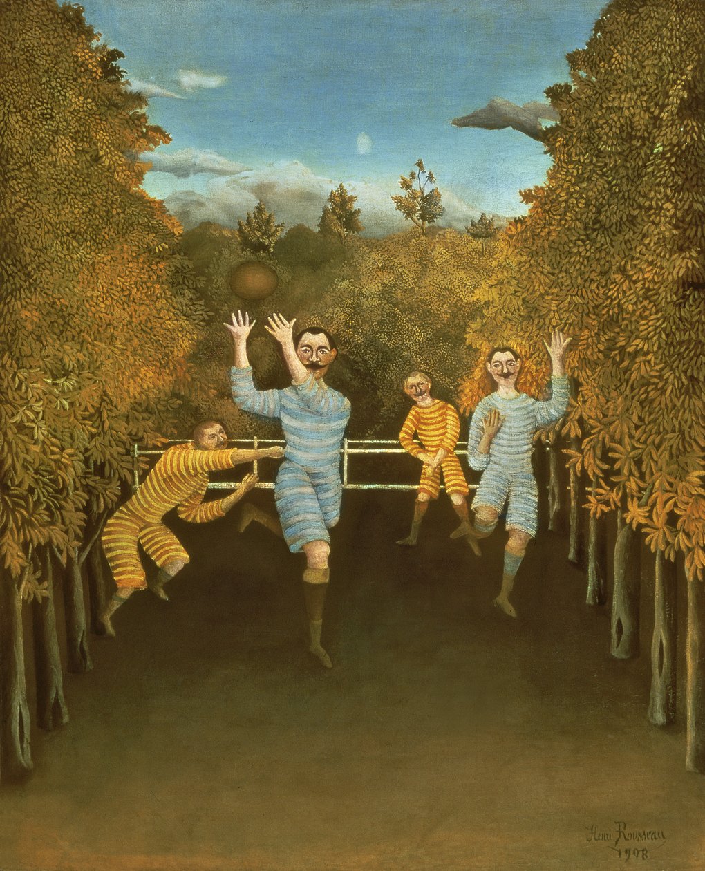 Jalkapalloilijat, 1908 tekijältä Henri Rousseau