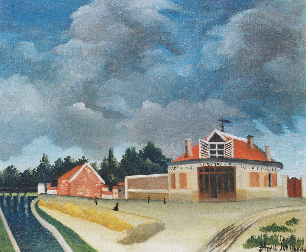 Tuolitehdas Alfortvillessä, n. 1897 (katso myös 309518) tekijältä Henri Rousseau