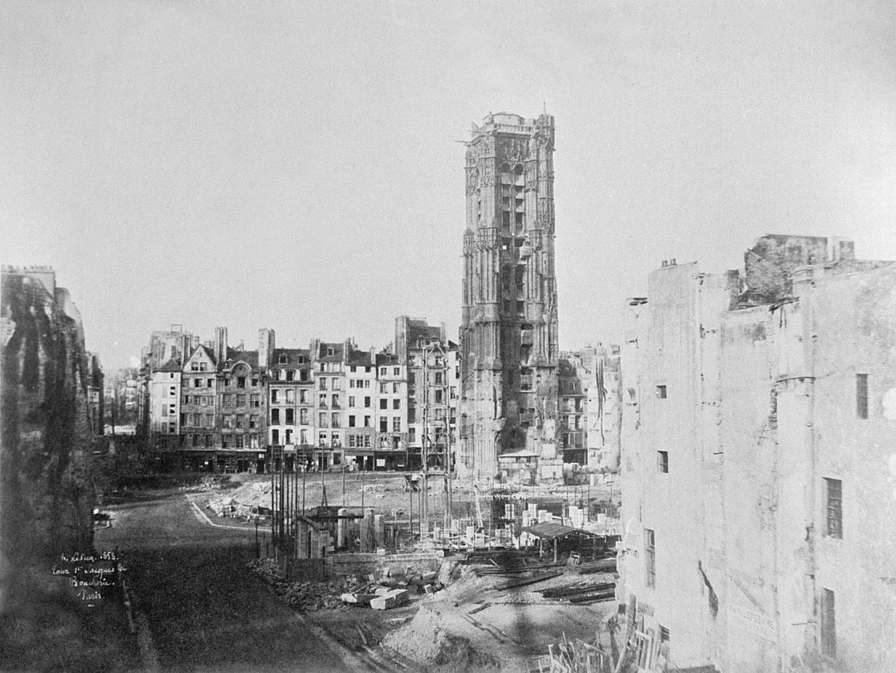 Tour Saint-Jacques la Boucherie (1508-22), Pariisi, 1853 tekijältä Henri Jean Louis Le Secq