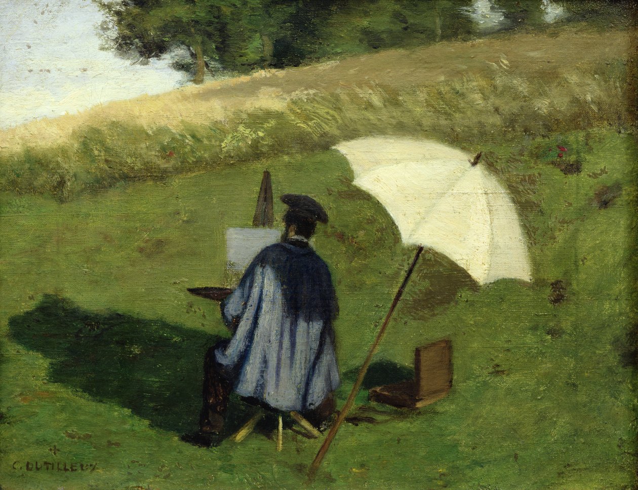 Desire Dubois -maalaus ulkoilmassa, n. 1852 tekijältä Henri Joseph Constant Dutilleux