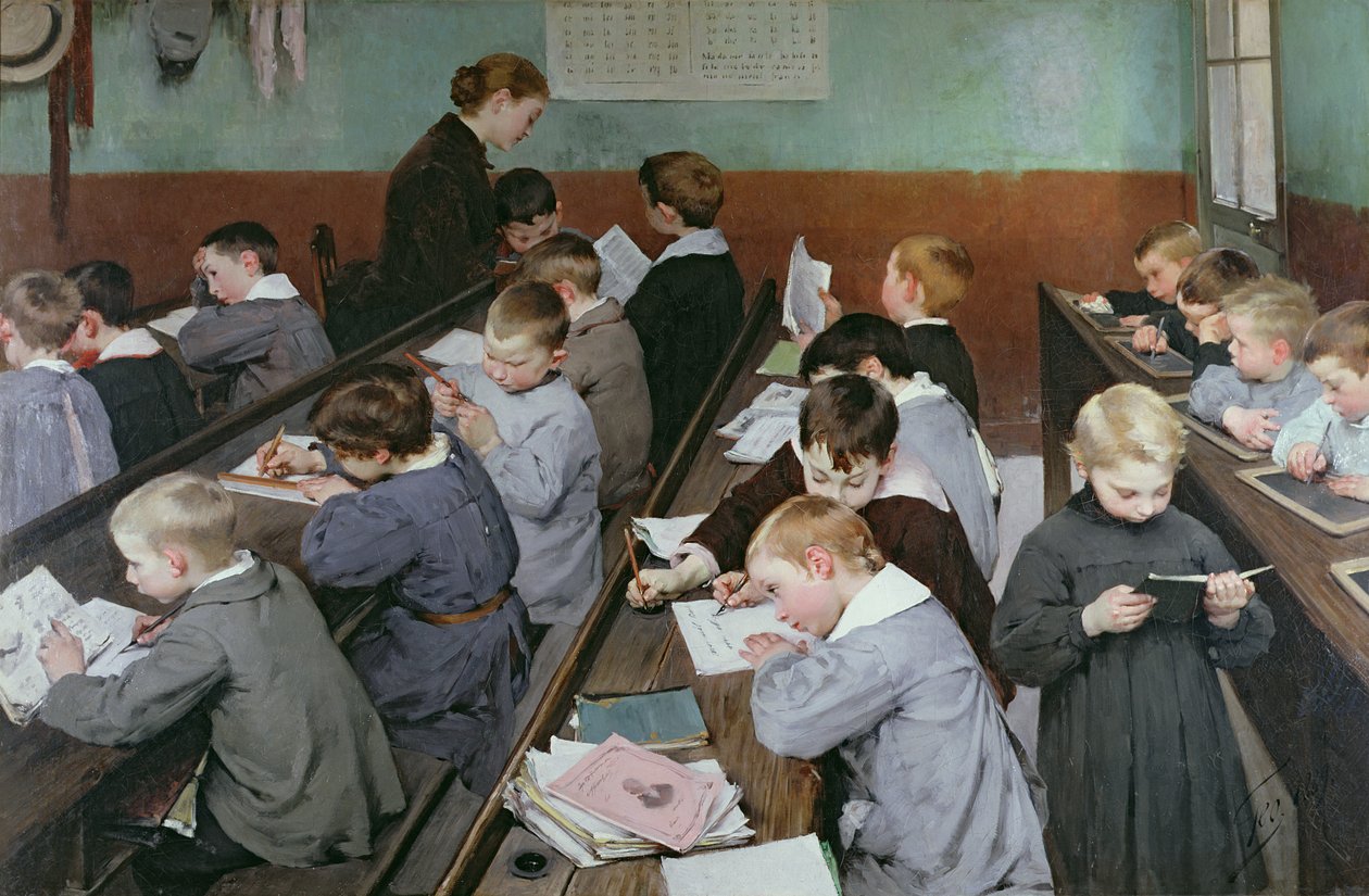 Lasten luokka, 1889 tekijältä Henri Jules Jean Geoffroy